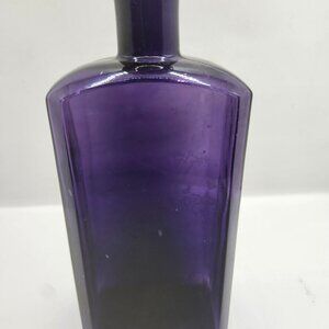 Vintage Amethyst/Purple Glass Medicine Bottle ***Damaged***